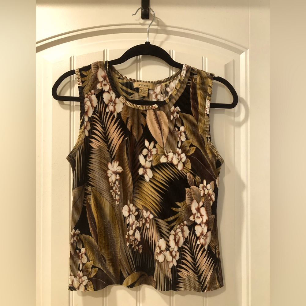 Plisse pleated blouse